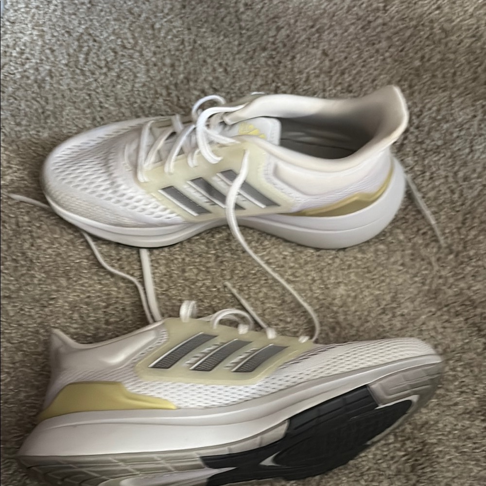 adidas White and Yellow Athletic Sneakers